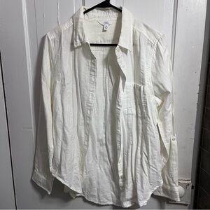 ⚡️ Time and Tru Crisp Off-White Blouse